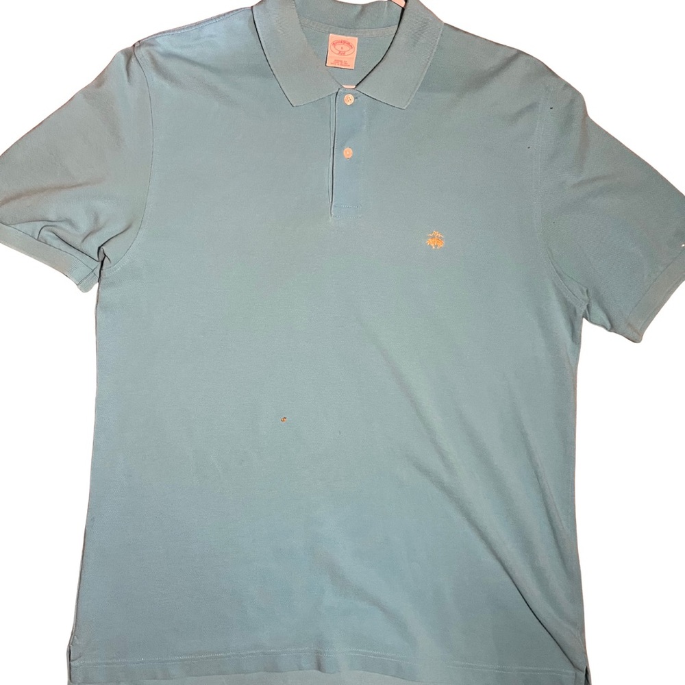 Men’s Brooks Brothers Polo Shirt – Size Large – Blue preppy short sleeve preppy